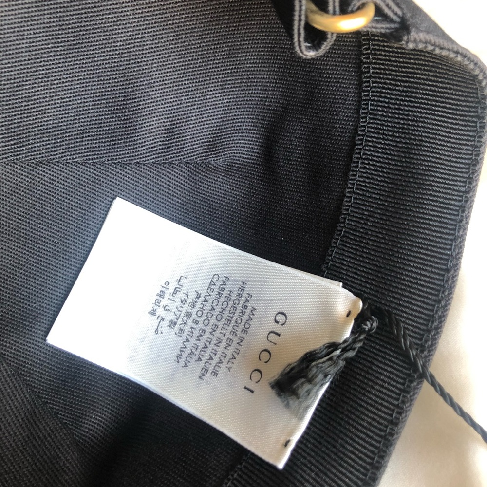 Gucci Black Baseball Cap Pence T.Gabardina Pesante - Picture 3 of 10